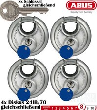 4x ABUS Diskus Vorhangschloss