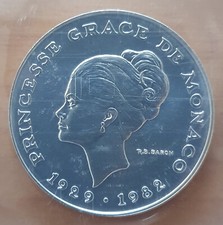 Monaco 10 Franc Essai Silber Gracia Patricia Grace Kelly 1982 - st (2)