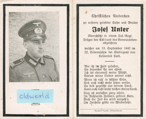 Wk2 sterbebild deathcard - wk2,