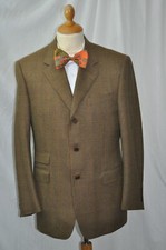CANALI SAKKO italienischer Blazer Gr.48 S BRAUNGRÜNTON EDEL ! DESIGNER-BLAZER