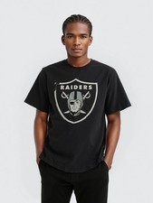 NFL T-Shirt Raiders Oakland Midlogo L Schwarz Football Sportswear Fan Shirt
