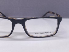 Armani Brille Herren Damen Schwarz Braun Havanna Rechteckig EA 3043