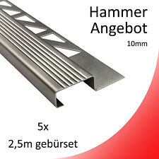 5x Edelstahl Stufenprofil