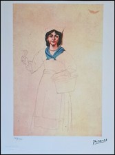 PABLO PICASSO * Italian Woman * 38 x 28 cm * signed lithograph*limited # xx/250