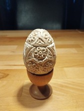 Altes Meerschaum Geschnitztes Ei Osterei Deko  Ostern Kunst wie Neu Kunst 