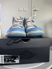 Air Jordan 1 MID SE White/University Blue Größe EU:45/UK 10 GEBRAUCHT Mit Karton