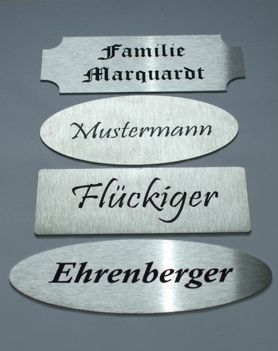Edelstahl türschild - türschild, xl