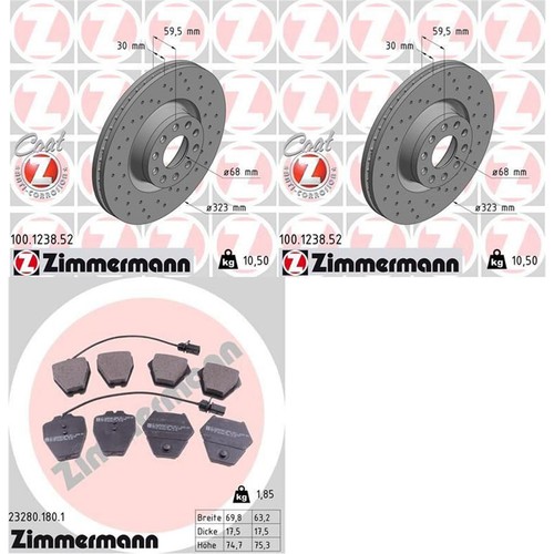 Zimmermann bremsscheiben 323mm - zimmermann,