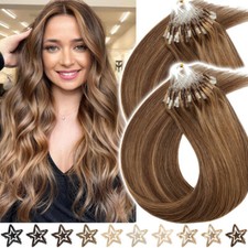 Micro Ring 100% Human Hair Micro Links Haarverlängerung Pre-bonded 60 Extensions