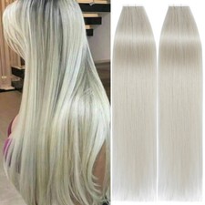 40 Stück Tape in Hair Extensions 100% Remy Human Echthaar Haarverlängerung Weft