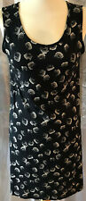 NANSO Finnland Damen Kleid schwarz mit beigem Muster S elegant ladylike SOMMER