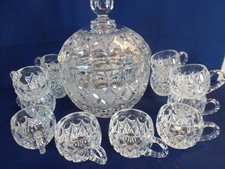 Bowle-SET  13 teilig, aus Bleikristall matt handgeschliffen, Original NACHTMANN 