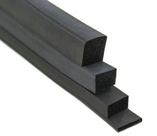 Moosgummi Dichtung Moosgummidichtung Moosgummistreifen Vierkant SMI 2-50 mm  VQ