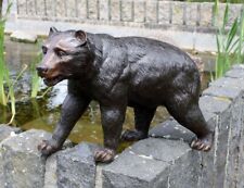 Bronzeskulptur Bär Grizzly Braunbär Raubtier Gartendekoration aus Bronze