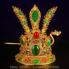 8" Alte Tibet Kupfer Inlay