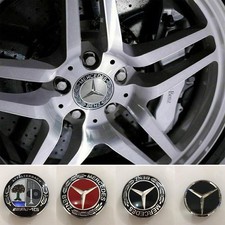 4x 75mm Mercedes Nabendeckel