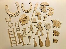 Glücksbringer, Hufeisen, Schlotfeger........Silvester aus Holz gelasert