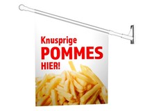 Werbefahne KNUSPRIGE POMMES