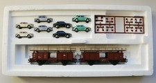 Märklin H0 46122 Set "Autotransporter in OVP mit 8 Wiking  VW Brezelkäfer NEU