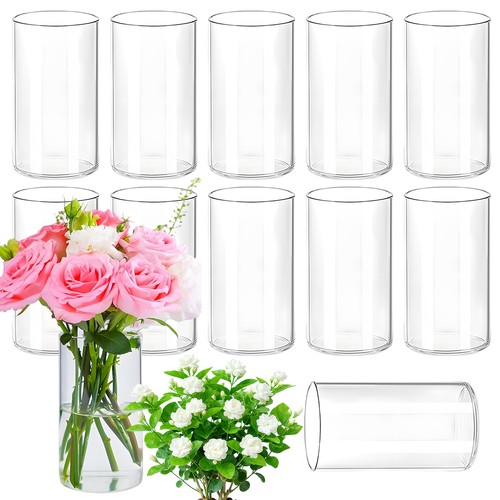 12x zylinder glas - zylinder, vasen