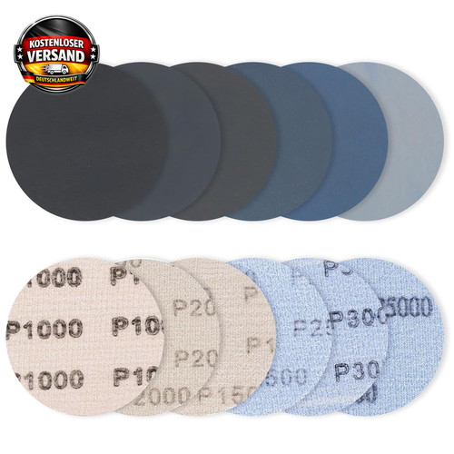 Schleifpapier 75mm klett - 75mm, set
