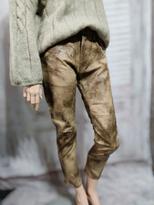 💋Sexy Woman lässige Kunstlederhose braun/camel Gr.S-XL