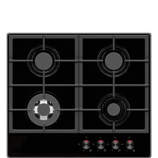 Amica Premiere 331743 Einbau-Gaskochfeld 60cm Gasherd Schwarz Glas 4 flammig