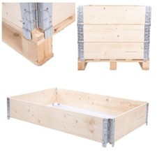 Palettenrahmen Aufsatzrahmen Gartenbeet Hochbeet 120x80 cm gehobelt Stapelrahmen