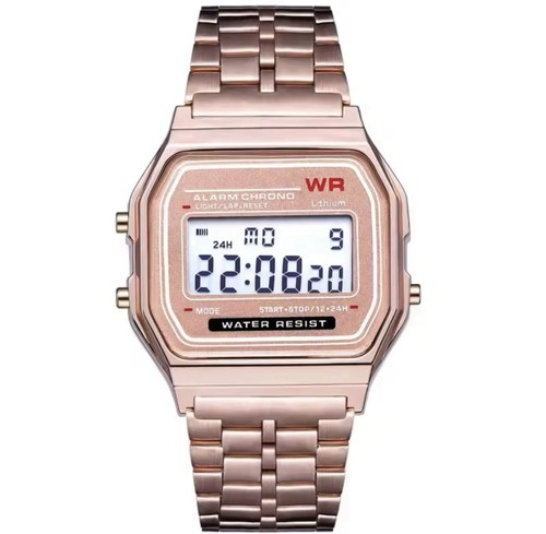 Vintage digitaluhr stahl farbe - digitaluhr,