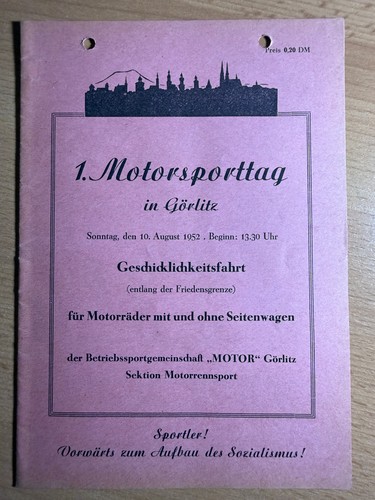 Rennprogramm 1952