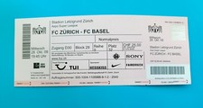 Football ticket - FC Zurich v FC Basel - Axpro Super League 2009