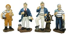 Maritime Deko Figur Matrose Kapitän Fischer Höhe 14,7 - 16cm zur Auswahl
