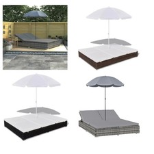 Poly Rattan Sonnenliege mit
