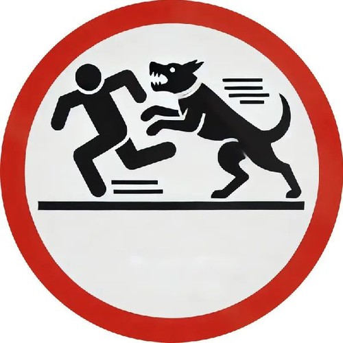 Blechschild rund achtung hund - rund,