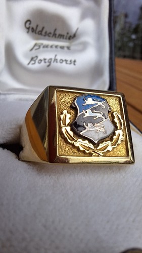 Goldring mit wappen - mit, estlands