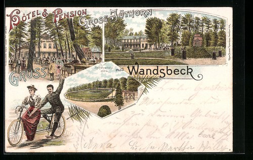 Lithographie hamburg wandsbek - lithographie, hamburg-wandsbek