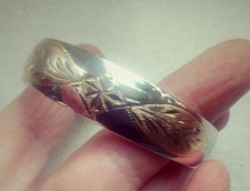 Armreif Armspange Silber 925 Vergoldung Gravur