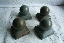 4 PFOSTENKAPPEN mit KUGEL *D~6* Abdeckungen für Zaunpfähle 7x7 verzinkt /ukX94