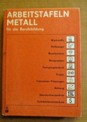 Ddr buch arbeitstafeln - buch, metall