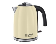 Russell Hobbs Wasserkocher Teekocher Heißwasser Edelstahl creme 2400 Watt 1,7 L