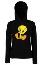 Youth Designz Damen Hoodie Tweety 2  Pullover Print Logo Looney Bugs Bunny Tunes