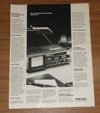 Seltene Werbung vintage WEGA
