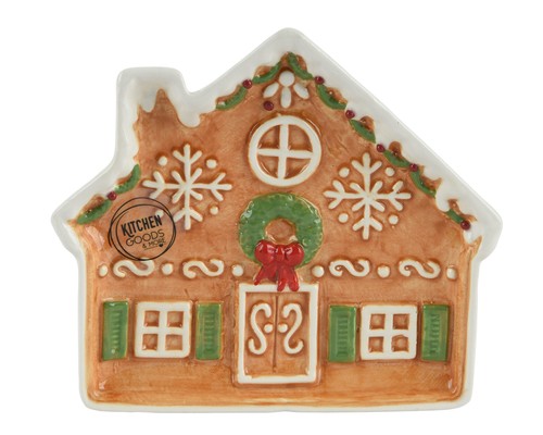 Weihnachtsteller lebkuchenhaus - weihnachtsteller,