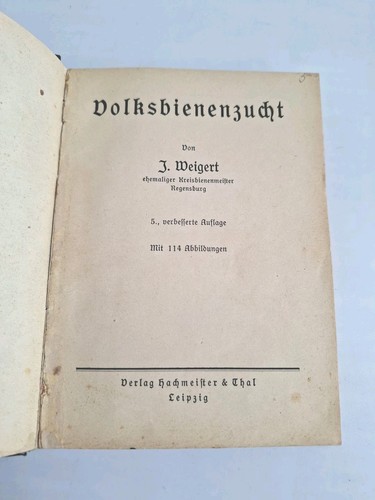 Antik buch volksbienenzucht - antik, j
