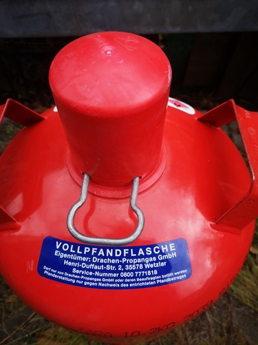 Leere gasflasche in - leere, kg