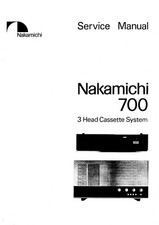 Service Manual-Anleitung für Nakamichi 700 