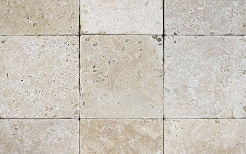 Travertin mosaikfliesen crema - travertin,