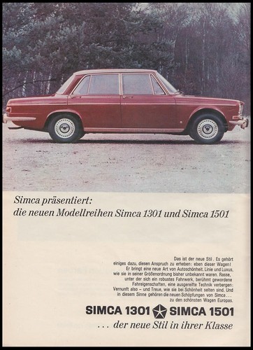 Simca 1301 1501 reklame - simca, 1301/1501