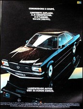 Opel Commodore B Coupe, limited 1977, originale Werbung in DIN-A-4,