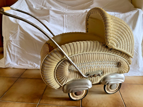 Puppen korbkinderwagen - puppen-korbkinderwagen, /